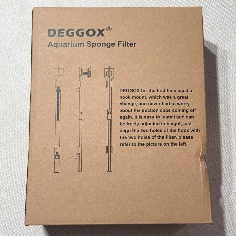 DEGGOX SF-E22 Electric Aquarium Sponge Filter Fish Tank Powered Filter NEW